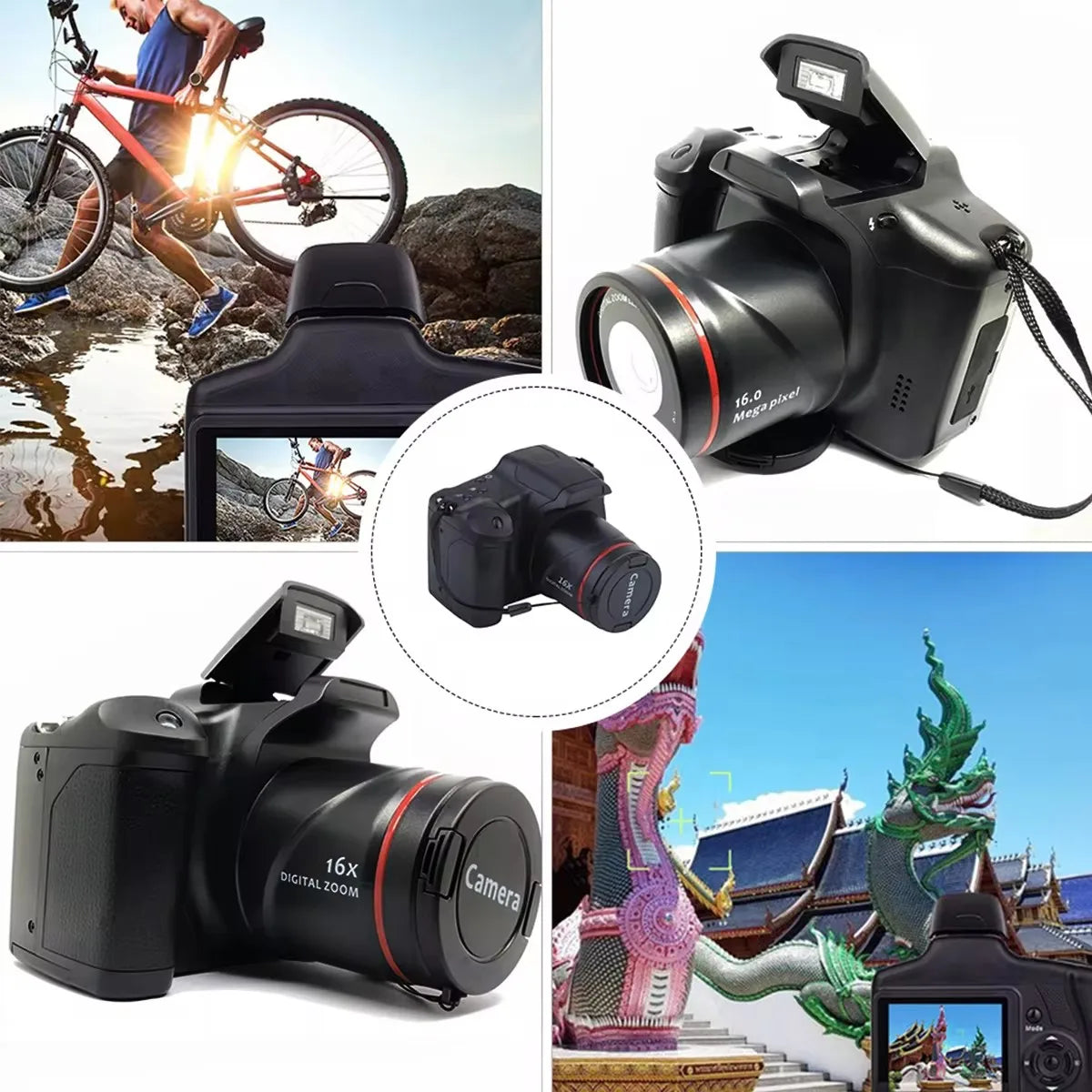 X-Front Digital Camera - Portable Digital Camera with 16X Digital Zoom and Video Camera for Beginners and Professionals 