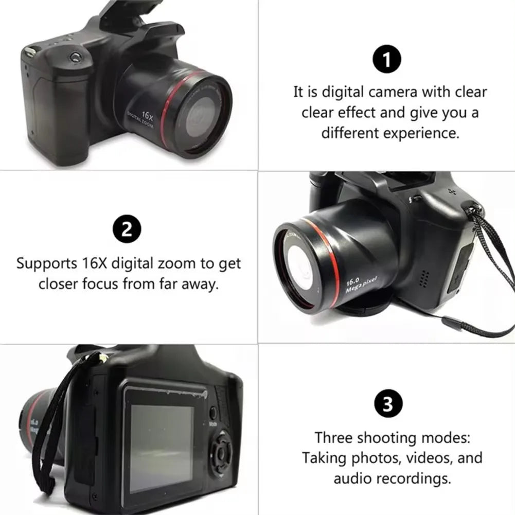 X-Front Digital Camera - Portable Digital Camera with 16X Digital Zoom and Video Camera for Beginners and Professionals 